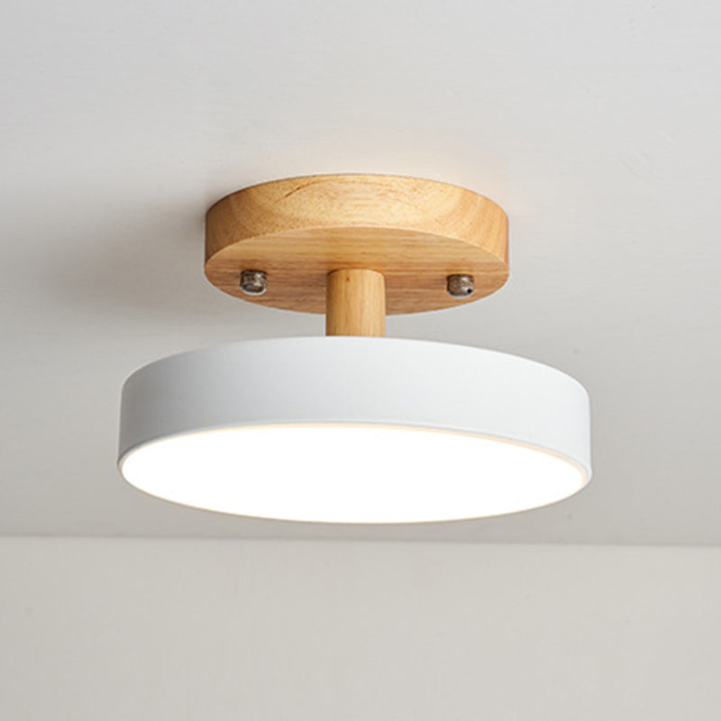 Montaggio semi -ridotto rotondo leggero a soffitto acrilico Minimalistico Monte di montaggio per camera da letto