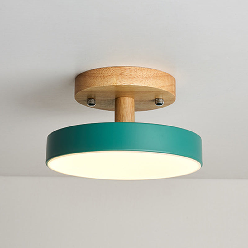 Ronde Semi Flush Mount Light Minimalistische acrylplafondbevestiging Kroonluchter voor slaapkamer