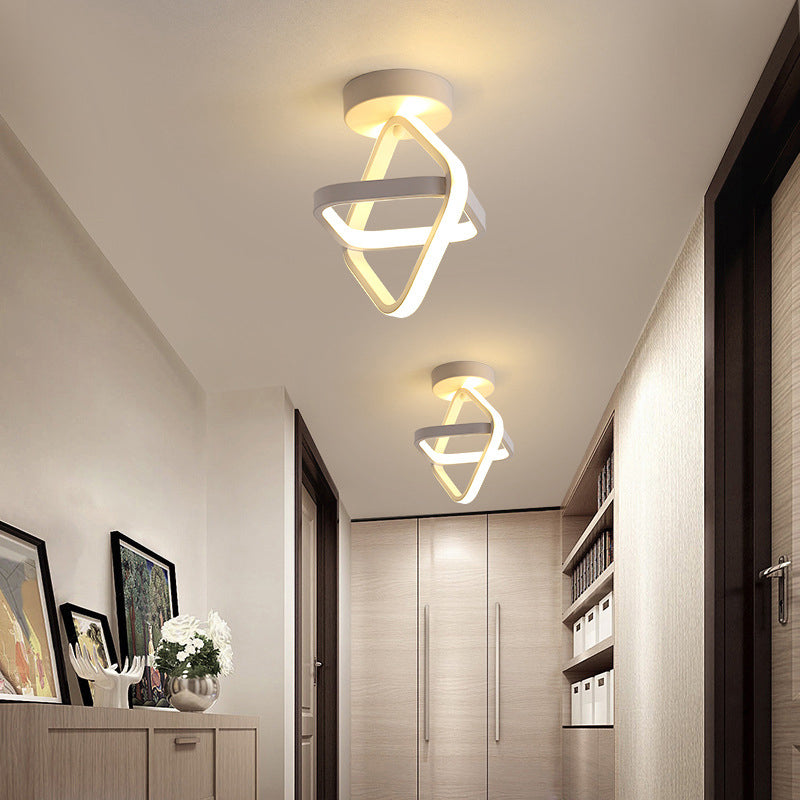 New Modern Aluminum LED Flush Light 2-Light Flush Mount Ceiling Lamp for Hallway