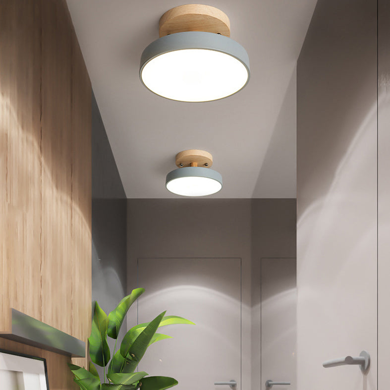 Ronde Semi Flush Mount Light Minimalistische acrylplafondbevestiging Kroonluchter voor slaapkamer