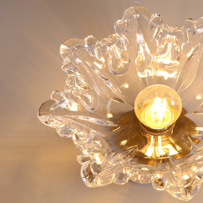 1 licht transparant glas semi -spoelbevestiging plafondverlichting vintage foyer en hal semi -spoeling mount