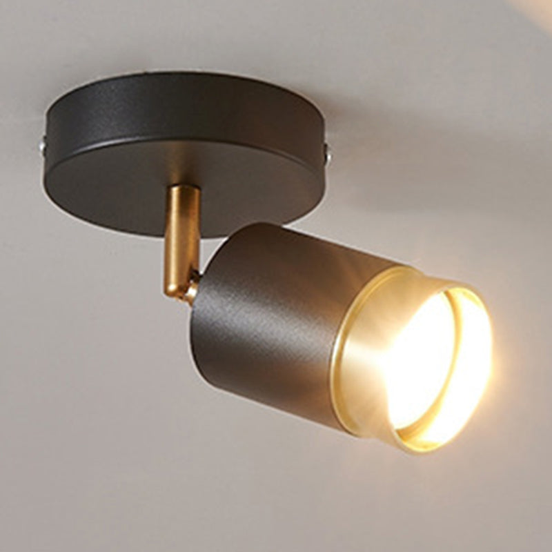 Luz de la sala de estar de 1 luces Light Nordic Style Techo Downlight con sombra de metal tubular