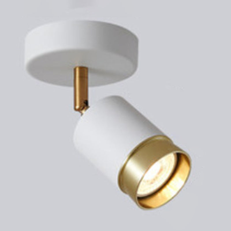 Luz de la sala de estar de 1 luces Light Nordic Style Techo Downlight con sombra de metal tubular