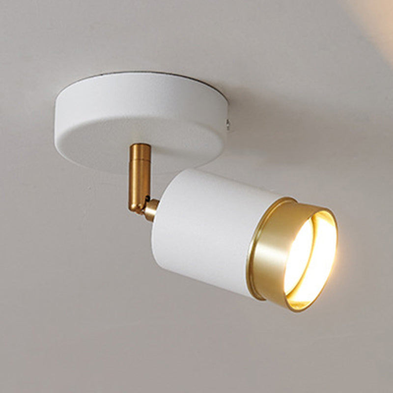 1-licht woonkamer spoel licht Licht Noordse stijl plafond downlight met buisvormige metalen tint