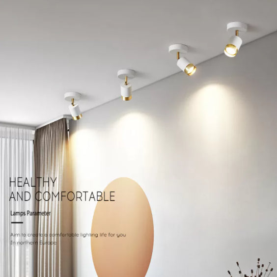 Luz de la sala de estar de 1 luces Light Nordic Style Techo Downlight con sombra de metal tubular