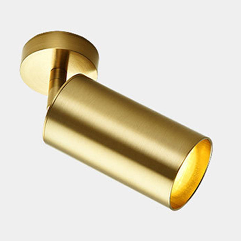 Metal de foco tubular posmoderno 1 CABEZA AISLA FLUSH TECILE LUZ en oro