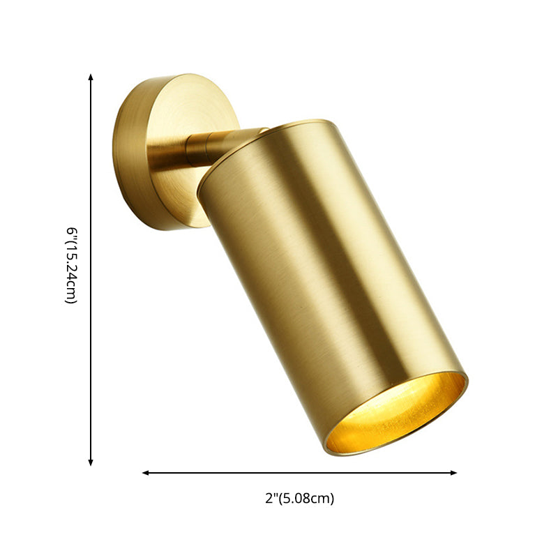 Metal de foco tubular posmoderno 1 CABEZA AISLA FLUSH TECILE LUZ en oro