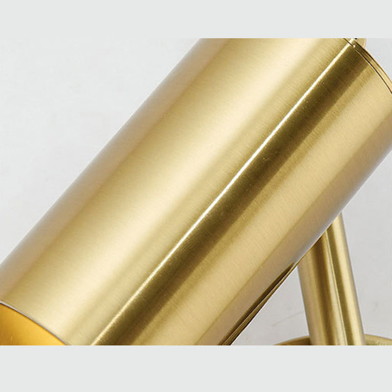 Metal de foco tubular posmoderno 1 CABEZA AISLA FLUSH TECILE LUZ en oro