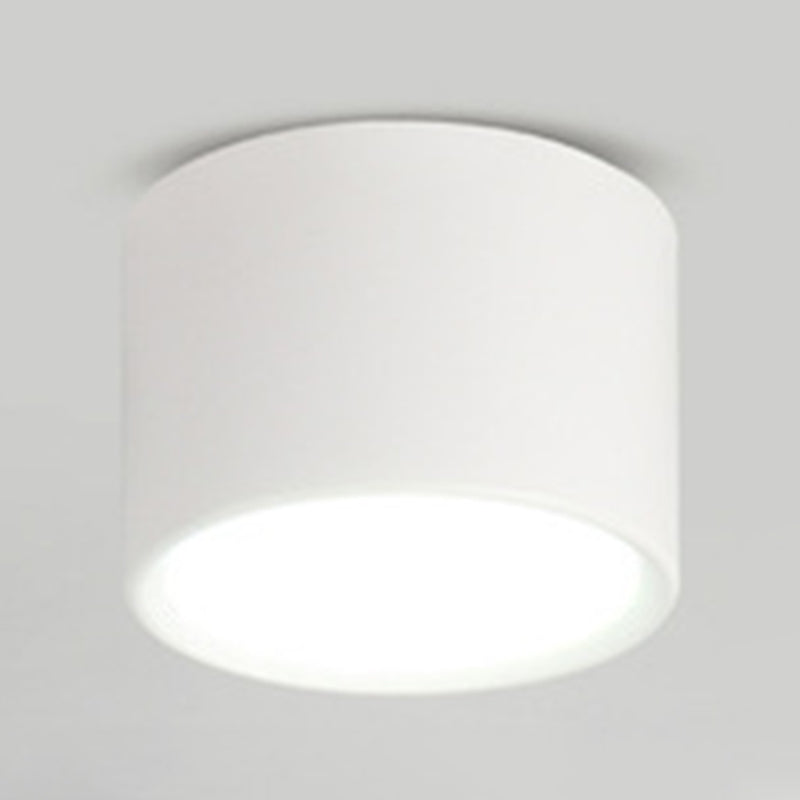 Cilindrische mini-inbouwlamp voor in de hal, metalen Scandinavische opbouw LED-plafondlamp