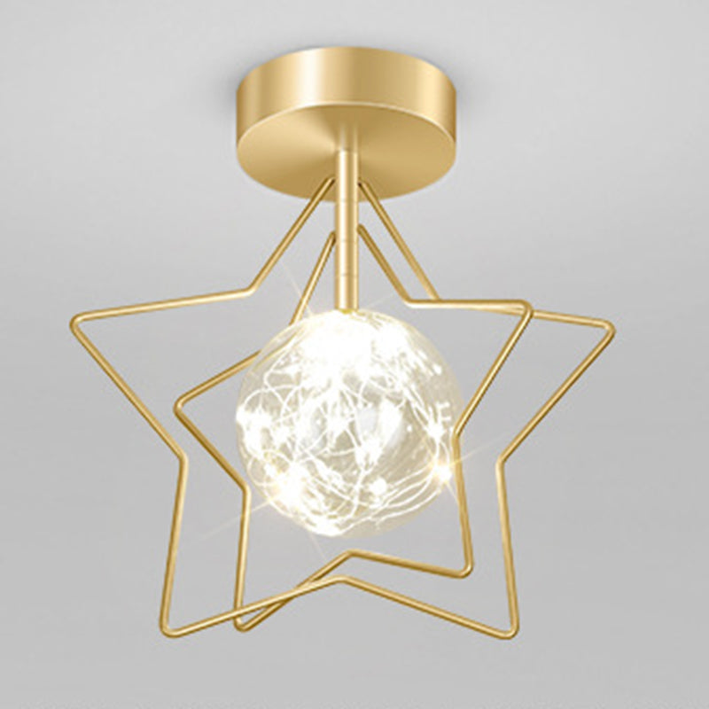 Modern LED Creative Ceiling Light Cute Pentacle Light Study Room Light Indoor Light