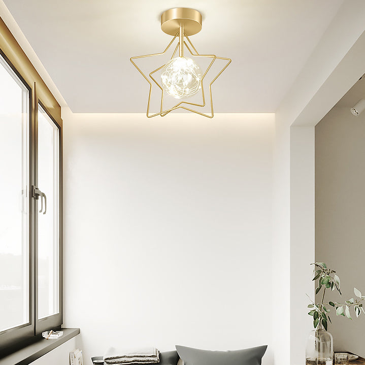 Modern LED Creatief plafondlicht Leuke Pentacle Light Study Room Licht Indoor Licht