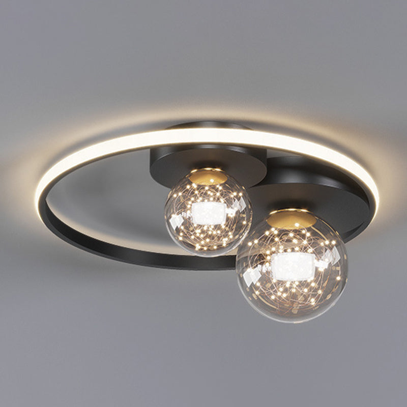 LED Moderne Ceiling Light Fixture Ringed Light Acrylic Light Living Room Bedroom Light in Concise Style