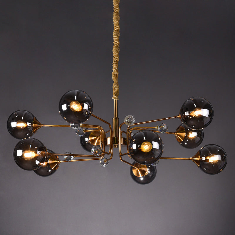 Orb Chandelier Pendant Light Nordic-Style Glass Chandelier Light Fixture for Living Room