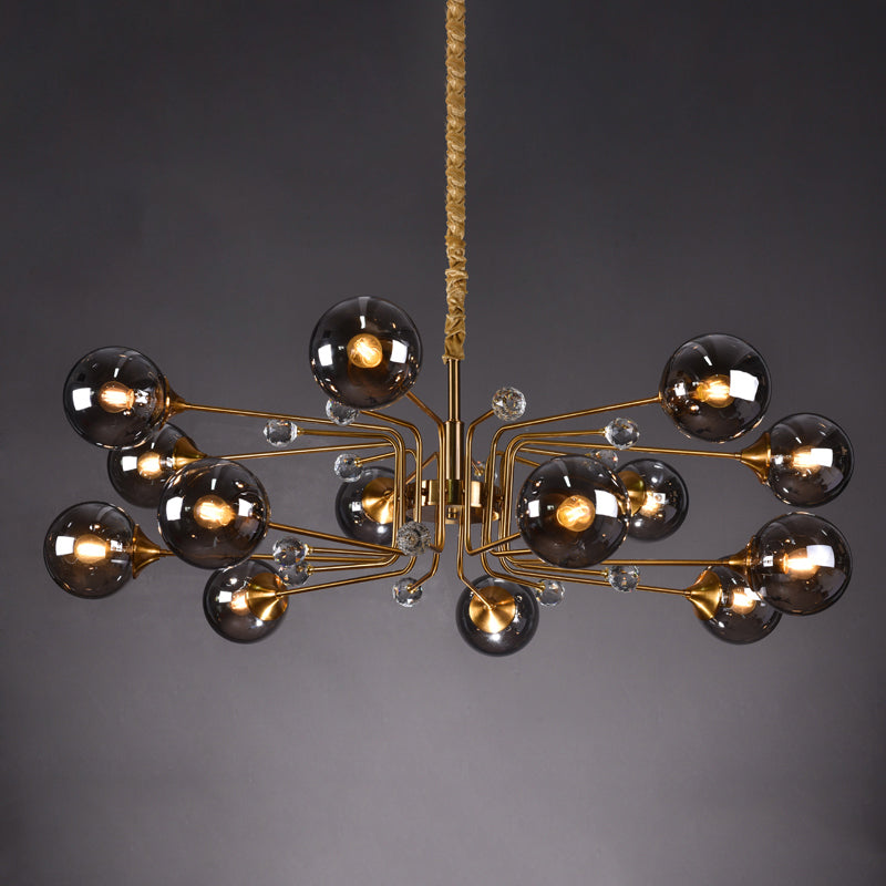 Orb Chandelier Pendant Light Nordic-Style Glass Chandelier Light Fixture for Living Room