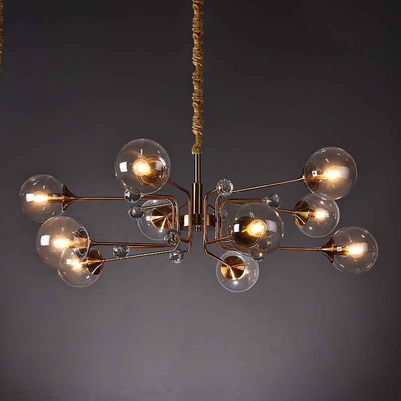 Orb Chandelier Pendant Light Nordic-Style Glass Chandelier Light Fixture for Living Room