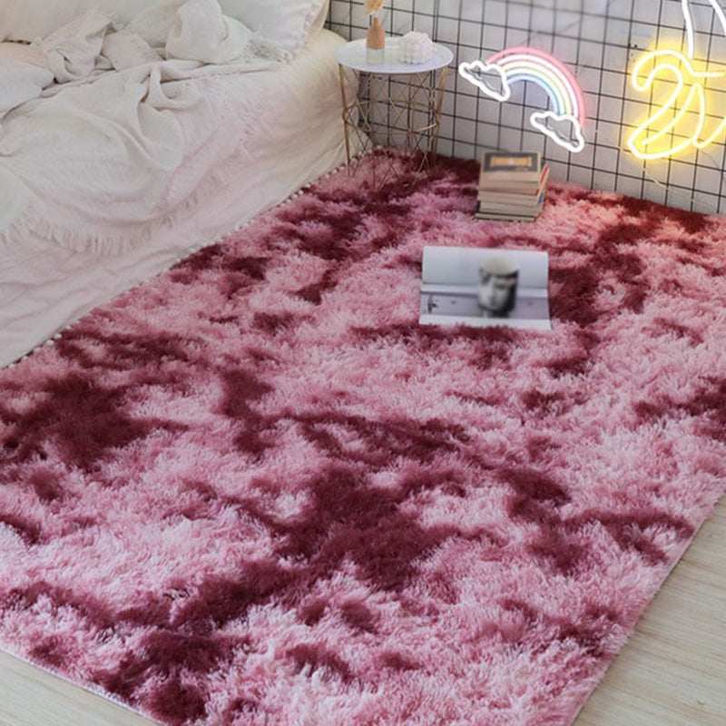 Trendy Contemporary Tie-dyed Rug Comfort Simplicity Shag Indoor Rug Polyester Non-Slip Backing Carpet for Home Decor