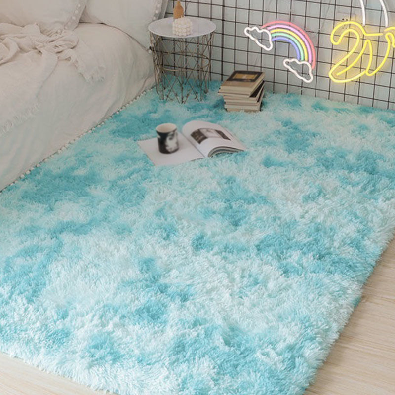 Trendy Contemporary Tie-dyed Rug Comfort Simplicity Shag Indoor Rug Polyester Non-Slip Backing Carpet for Home Decor