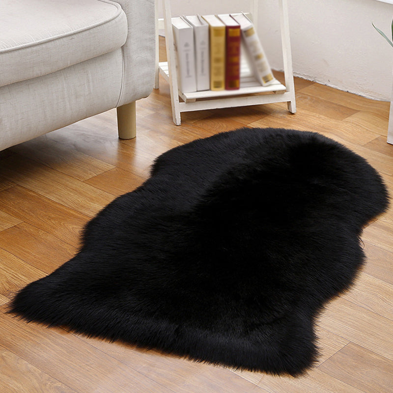 Creative Novelty Shape Shag Rug Contemporary Trendy Solid Indoor Rug Polyester Friendly Washable Carpet for Home Decor