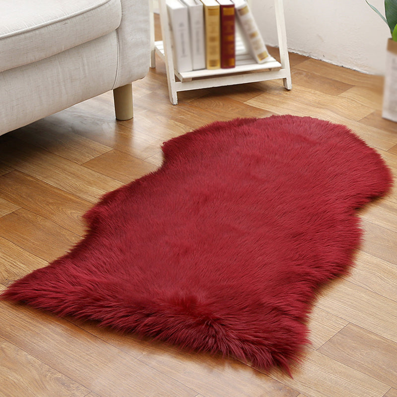 Creative Novelty Shape Shag Rug Contemporary Trendy Solid Indoor Rug Polyester Friendly Washable Carpet for Home Decor