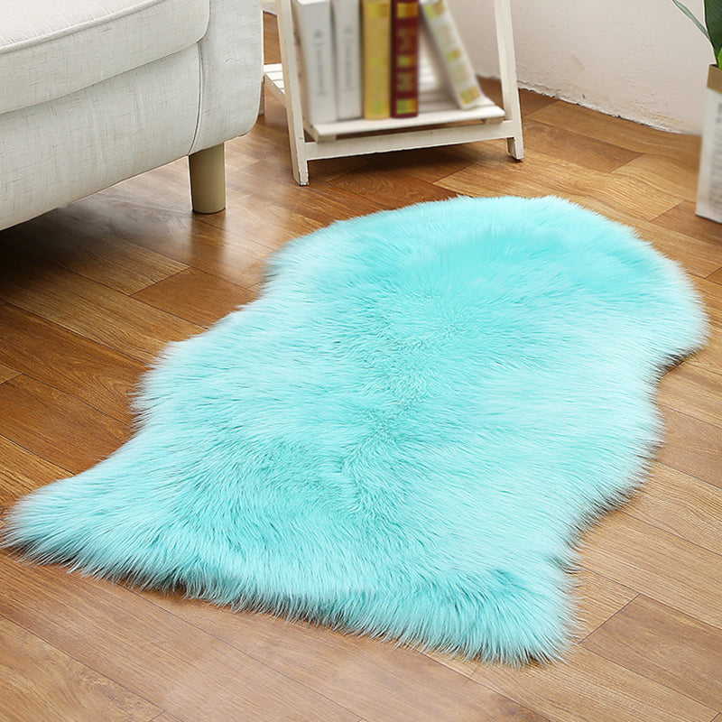 Creative Novelty Shape Shag Rug Contemporary Trendy Solid Indoor Rug Polyester Friendly Washable Carpet for Home Decor