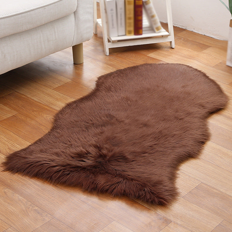 Creative Novelty Shape Shag Rug Contemporary Trendy Solid Indoor Rug Polyester Friendly Washable Carpet for Home Decor