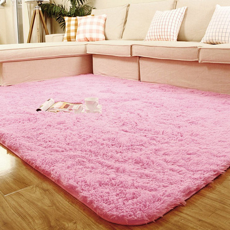 Brightly Colored Modern Shag Rug Casual Solid Polyester Area Carpet Friendly Washable Indoor Carpet for Living Room
