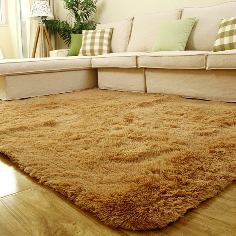 Brightly Colored Modern Shag Rug Casual Solid Polyester Area Carpet Friendly Washable Indoor Carpet for Living Room