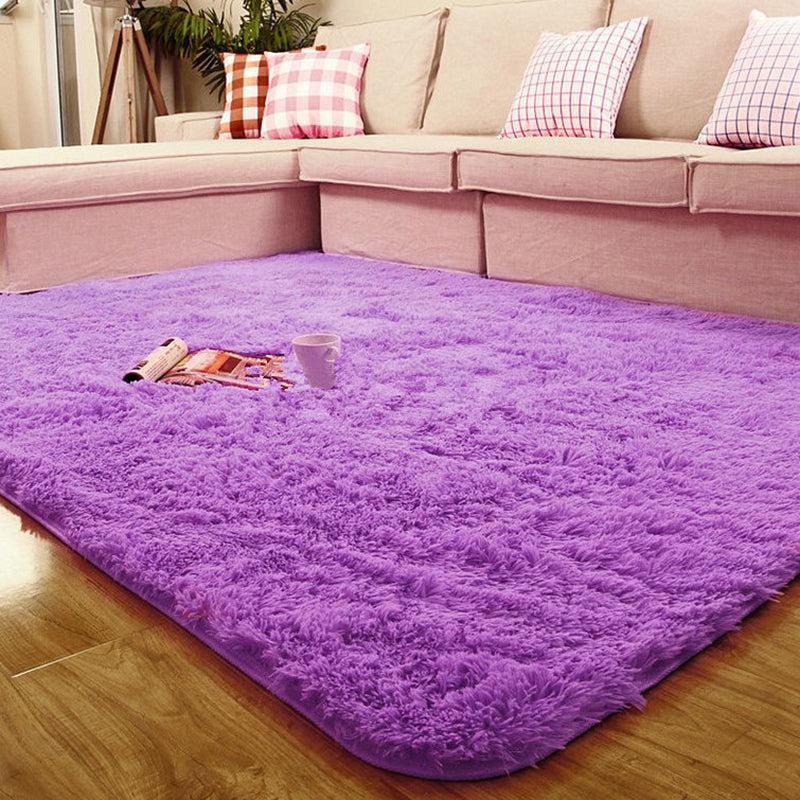 Brightly Colored Modern Shag Rug Casual Solid Polyester Area Carpet Friendly Washable Indoor Carpet for Living Room