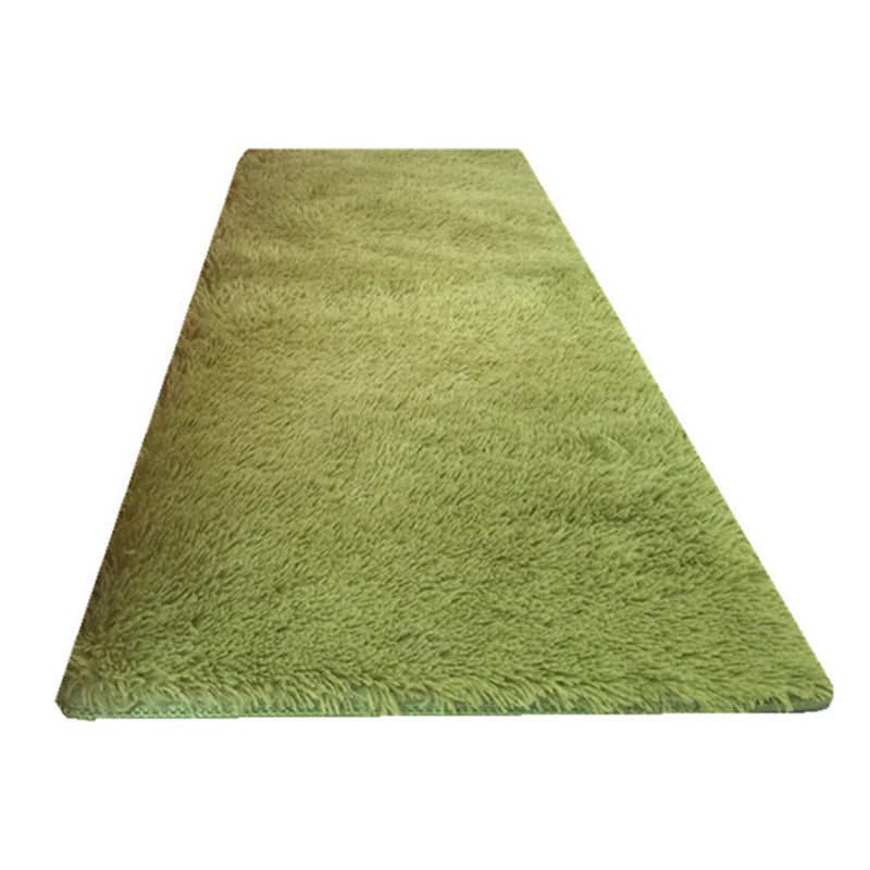 Hell gefärbter moderner Shag Teppich lässig massiver Polyesterbereich Teppichfreundlicher waschbarer Innenteppich für Wohnzimmer