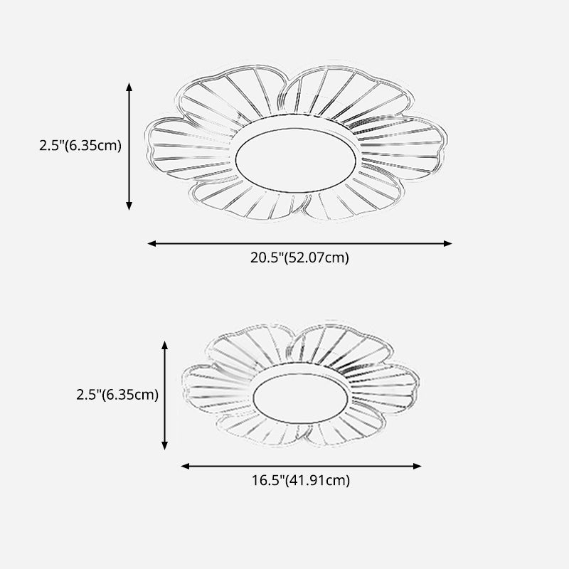 Plafond de fleur blanc flatter lumière simple LED acrylique plafond montage luminaire