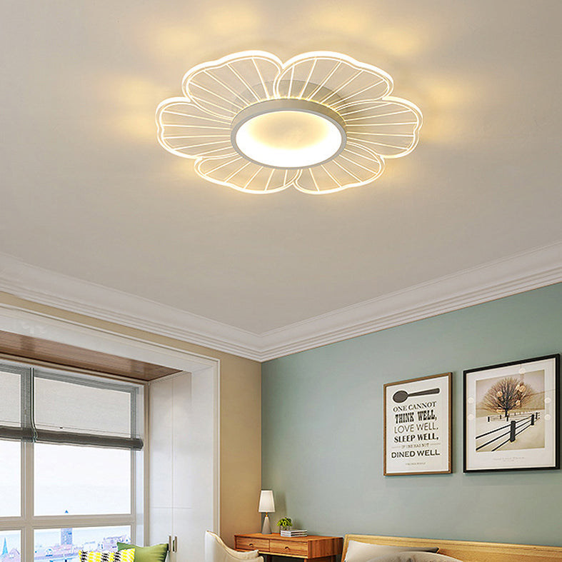 Plafond de fleur blanc flatter lumière simple LED acrylique plafond montage luminaire