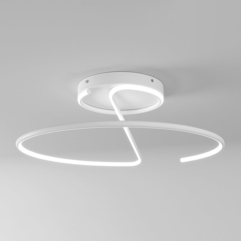 Lineair aluminium spoelplafondlicht LED Minimalisme 1-licht plafond gemonteerd licht voor studieruimte