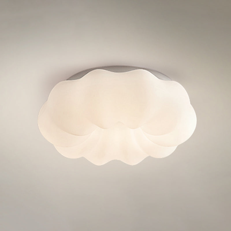 Resina Bianco Moderno Flush Luce Geometrica 1-Luce Soffitto Flush Mount per Soggiorno