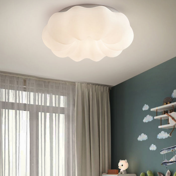 Resina Bianco Moderno Flush Luce Geometrica 1-Luce Soffitto Flush Mount per Soggiorno