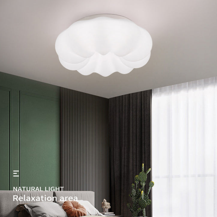 Resina Bianco Moderno Flush Luce Geometrica 1-Luce Soffitto Flush Mount per Soggiorno