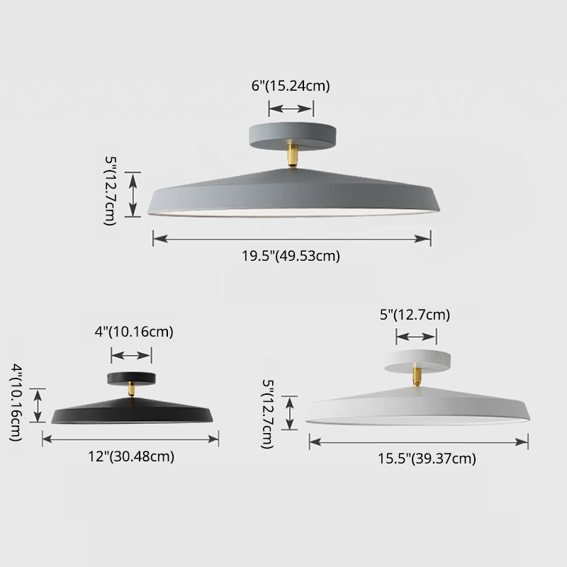 Luminaires de plafond semi-rinces métalliques