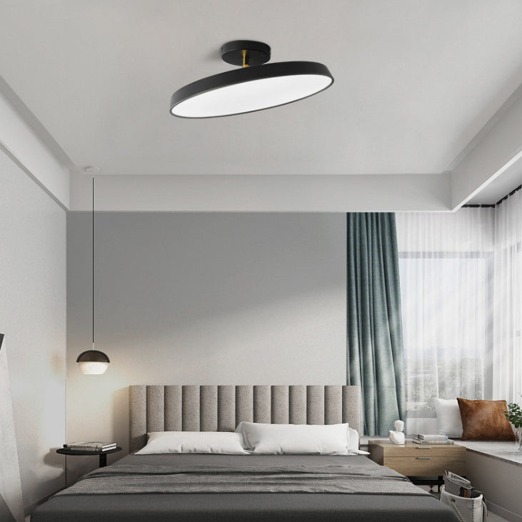 Metall Barn Semi Flush Deckenleuchten moderner Esszimmer Halbblüzleuchten