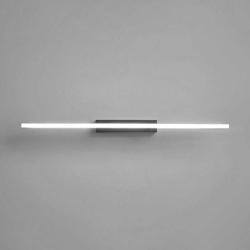 Amplia de pared lineal de LED negro en una moderna lámpara de pared de aluminio de estilo de lujo con sombra acrílica