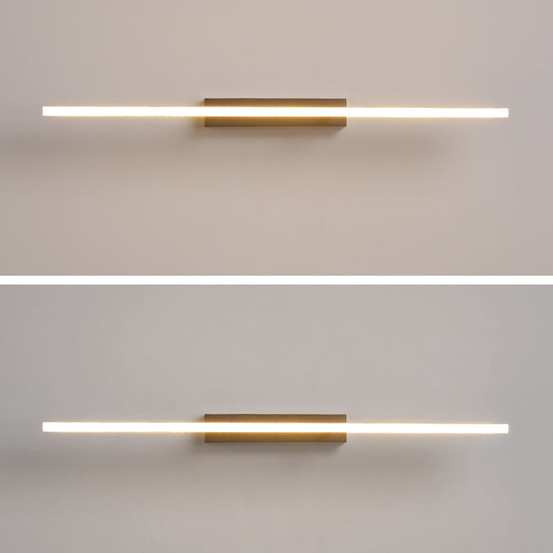 Amplia de pared lineal de LED negro en una moderna lámpara de pared de aluminio de estilo de lujo con sombra acrílica