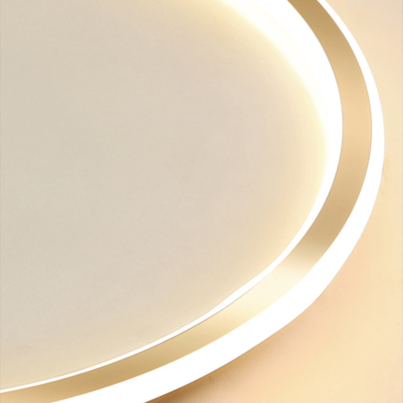 Minimalism Aluminum LED Ceiling Mounted Light Circle 1-Light Flush Light for Bedroom