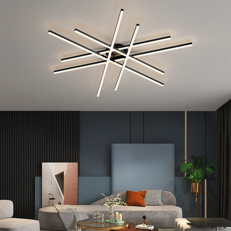 Lineair nieuwe moderne spoelmontage led metalen plafond gemonteerd licht voor woonkamer