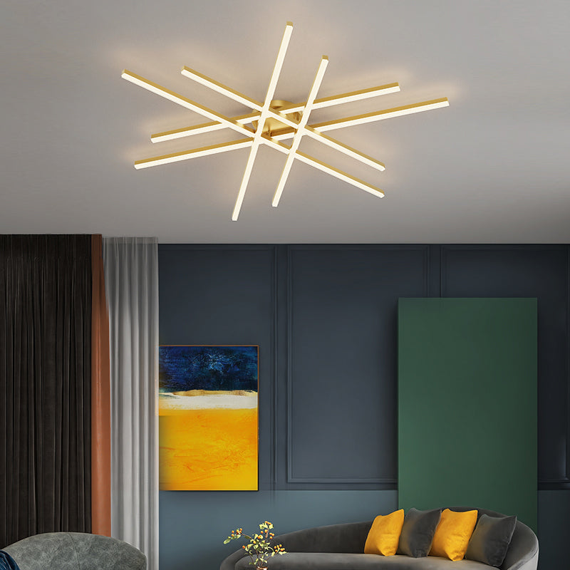 Linear New Modern Flush Mount LED Metal Ceiling Mounted Light for Living Room