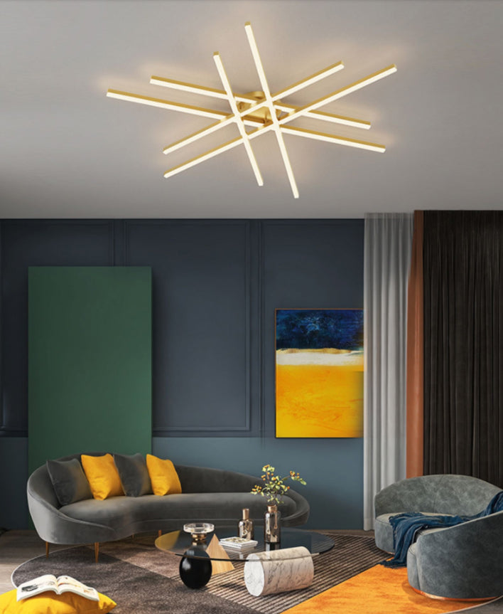 Linear New Modern Flush Mount LED Metal Ceiling Mounted Light for Living Room