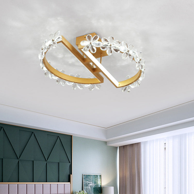 Flush Mount Ceiling Fixture Crystal Lighting Foyer Bedroom Hotel Light