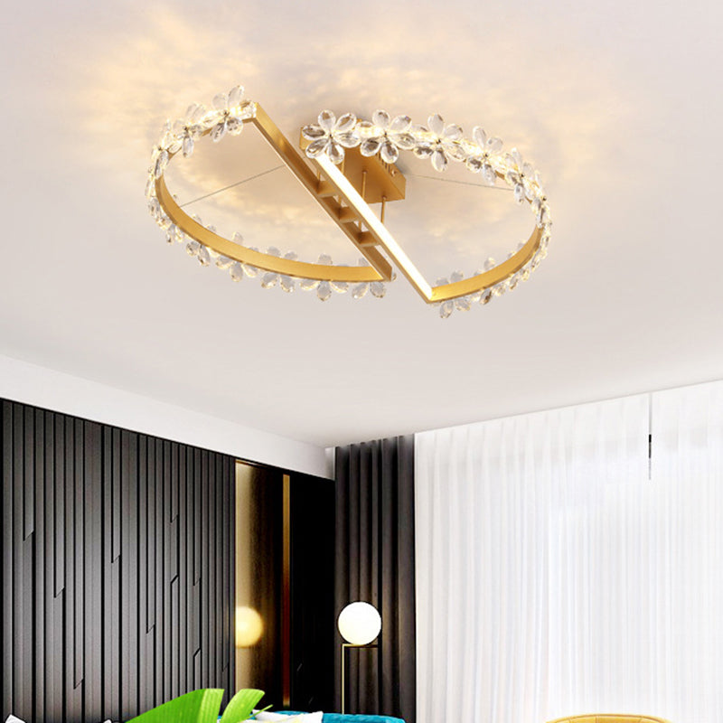 Flush Mount Ceiling Fixture Crystal Lighting Foyer Bedroom Hotel Light