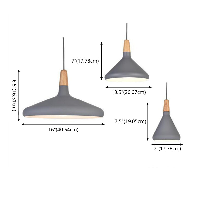 Modern Simplicity Cone Hanging Pendnant Lamp Aluminum Hanging Pendant Lights for Restaurant