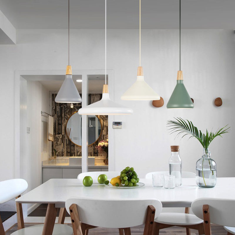 Modern Simplicity Cone Hanging Pendnant Lamp Aluminum Hanging Pendant Lights for Restaurant