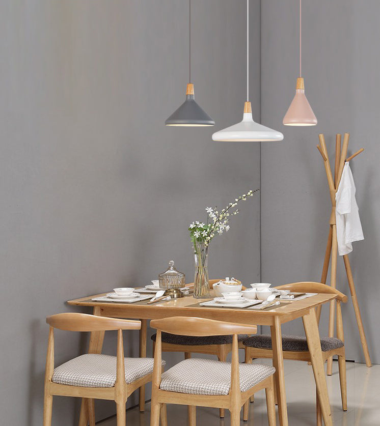 Modern Simplicity Cone Hanging Pendnant Lamp Aluminum Hanging Pendant Lights for Restaurant