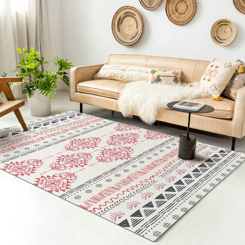 Tapis de nostalgie multicolore Polyester Southwestern Print Area Tapis de soins faciles pour le salon