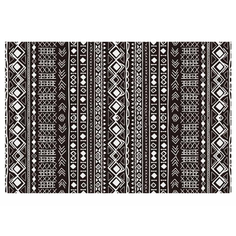 Eenvoudige vaste kleur Boheems Trug Polyester Tribal Pattern Area Rug Stain resistent tapijt voor slaapkamer